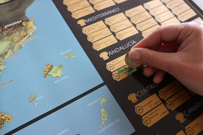 100 Puertos Icónicos – rowerowa mapa zdrapka Hiszpanii 